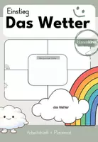 Vorschau - Unterrichtsreihen - DAS WETTER: Einstieg - Arbeitsblatt + Placemat Methode 1./2.Klasse - Deckblatt