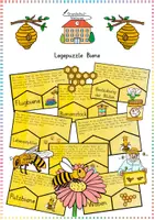 Vorschau - Spiele - Die Biene (Wiese & Insekten): Legepuzzle (Sachwissen) - Sachunterricht / Deutsch - Kl. 2/3 - Deckblatt