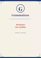 Vorschau - Stundenentwürfe - Das Attribut – Wissenscheck & Lernzielkontrolle | Adjektiv‑, Genitiv‑ & Präpositionalattribute – Deutsch Sekundarstufe I - 6./7. Klasse / Schulstufe - Deckblatt