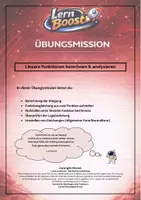 Vorschau - Unterrichtsreihen - Übungspaket Lineare Funktionen - für Profis oder zur Wiederholung (+Selbsteinschätzungsbogen) - Seite 1