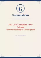 Vorschau - Unterrichtsreihen - Satzbau sicher anwenden – Verbzweitstellung & Umstellprobe Arbeitsblatt‑Paket mit Mini‑Test · Deutsch · V2‑Regel - 6./7. Klasse / Schulstufe - Deckblatt