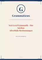 Vorschau - Unterrichtsreihen - Adverbiale Bestimmungen – Arbeitsblätter mit Lösungen | Deutsch 6.–7. Klasse - 7./8. Klasse / Schulstufe - Deckblatt