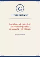 Vorschau - Unterrichtsreihen - Deutsch‑Vertretungsstunde: Akkusativ‑, Dativ‑ & Präpositionalobjekt 45‑Minuten‑Stunde · selbstständig bearbeitbar · mit Lösungen - 5./6. Klasse / Schulstufe - Deckblatt