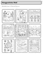 Vorschau - Arbeitsblätter - Klanggeschichte Wald – Musikunterricht Klasse 1/2 | Geräuschgeschichte, Arbeitsblätter & Instrumente - Seite 3