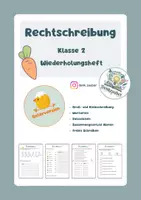 Vorschau - Arbeitsblätter - Oster-Wiederholungsheft Deutsch (Klasse 2) - Deckblatt