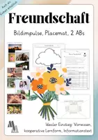 Vorschau - Mal- und Bastelvorlagen - Materialpaket: Freundschaft - vielfältige Aufgabenformate, inkl. Lösungen - Seite 1