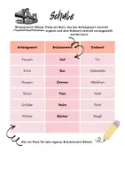 Vorschau - Arbeitsblätter - Brückenwort-Rätsel zum Thema Schule - Seite 2