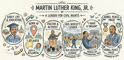 Vorschau - Arbeitsblätter - Lernposter + Englischsprachige AB zum Thema "Martin Luther King, Jr." + Lösung & MP3 + Mindmap + Infografik - Seite 2