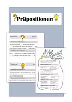 Vorschau - Arbeitsblätter - Präpositionen - Deckblatt