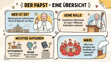 Vorschau - Arbeitsblätter - Lernposter + Arbeitsblätter zum Thema "Papst" + Lösung & MP3 + Mindmap + Infografiken - Seite 3