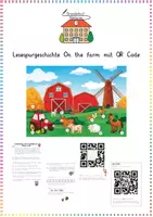 Vorschau - Arbeitsblätter - Lesespurgeschichte On the farm mit QR Code - Deckblatt