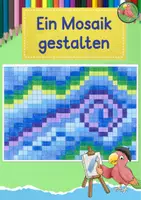 Vorschau - Mal- und Bastelvorlagen - Kunst Grundschule, Gestalte ein Mosaik mit Vorlage - Deckblatt