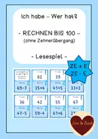 Vorschau - Spiele - Rechnen bis 100 ohne Zehnerübergang einstellig Ich habe wer hat - Deckblatt