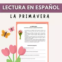 Vista previa - Hojas de trabajo - LA PRIMAVERA EJERCICIO DE LECTURA SPANISH READING COMPRENHENSION - Portada