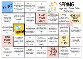 Vorschau - Arbeitsblätter - PAST PERFECT 🎲 Frühling Würfelspiel (Spring) - Seite 2