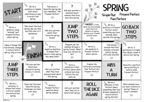 Vorschau - Arbeitsblätter - PAST PERFECT 🎲 Frühling Würfelspiel (Spring) - Seite 3