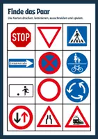 Vorschau - Spiele - Verkehrsschilder: Finde die passenden Paare - Deckblatt