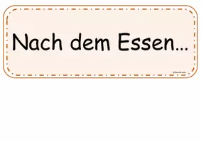 Vorschau - Fördermaterial/Inklusion - Nach dem Essen - Aufräumarbeiten - Seite 1