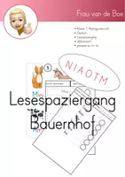 Vorschau - Arbeitsblätter - Lesespaziergang Bauernhof (Buchstaben: NIAOTM, Jojo-Lehrwerk) - Deckblatt