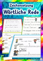 Vorschau - Unterrichtsreihen - Extrem kleinschrittiger Lehrgang zur Zeichensetzung der wörtliche Rede (mit Klassenarbeit) - Deckblatt