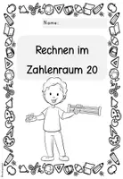 Vorschau - Arbeitsblätter - Addieren & Subtrahieren im Zahlenraum 20 | Zehnerübergang Klasse 1 Arbeitsheft - Seite 1