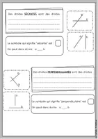 Aperçu - Préparation de séquence / Séquence complète - Les droites parallèles, perpendiculaires et sécantes - Page 3
