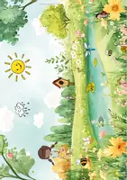 Vorschau - Bildkarten - Wimmelbild Frühling - Sprachförderung mit 24 Bildkarten für Kindergarten, Kita & Grundschule - Seite 3