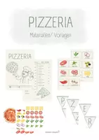 Vorschau - Mal- und Bastelvorlagen - Pizzeria_Materialien Vorlagen - Deckblatt