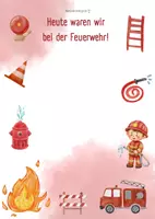 Vorschau - Arbeitsblätter - Heute waren wir bei der Feuerwehr! Portfolioblatt - Seite 1