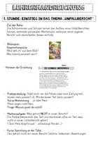 Vorschau - Stundenentwürfe - Unterrichtseinheit - Einen Unfallbericht schreiben - Seite 2