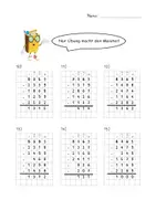 Vorschau - Arbeitsblätter - Schriftliche Subtraktion mit 3-5 Subtrahenden mit Lösungsblatt (Entbündelungstechnik) - Seite 3