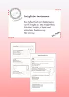 Vorschau - Arbeitsblätter - Satzglieder erkennen - Deckblatt