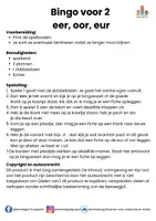 Voorbeeld - Spellen pakket met 7 spellen eer, oor, eur - Pagina 1