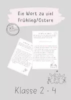 Vorschau - Arbeitsblätter - Ein Wort zu viel Frühling_Ostern - Deckblatt
