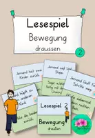 Vorschau - Spiele - Lesespiel 2 - Bewegung draussen - Deckblatt