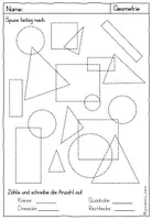 Vorschau - Arbeitsblätter - Arbeitsblätter zu den Geometrischen Flächenformen - Seite 1