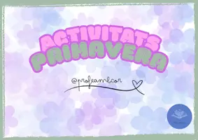 Vista previa - Hojas de trabajo - 🌸 Activitats de primavera – Lectoescriptura i numeració - Portada