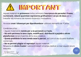 Vista previa - Hojas de trabajo - 🌸 Activitats de primavera – Lectoescriptura i numeració - página 1