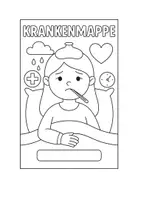 Vorschau - Mal- und Bastelvorlagen - Kranken-Mappe + Kranken-Post (Cover zum Ausmalen) - Seite 2