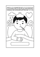 Vorschau - Mal- und Bastelvorlagen - Kranken-Mappe + Kranken-Post (Cover zum Ausmalen) - Seite 3