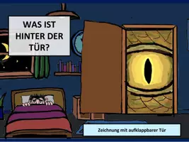 Vorschau - Stundenentwürfe - Klappbild mit Überraschungseffekt - Kunstprojekt mit Bunt-/Filzstsiften - Seite 1