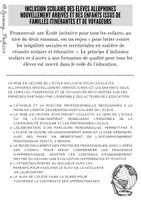 Aperçu - Inclusion - Fiche "L'accueil des élèves allophones" - Page de couverture