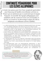 Aperçu - Inclusion - Fiche "L'accueil des élèves allophones" - Page 1