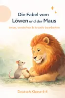 Vorschau - Arbeitsblätter - Der Löwe und die Maus: Eine Fabel verstehen & kreativ gestalten - Deckblatt