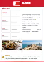 Vorschau - Arbeitsblätter - Steckbrief Bahrain — Länder und Kontinente entdecken - Seite 1