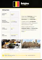 Vorschau - Arbeitsblätter - Steckbrief Belgien — Länder und Kontinente entdecken - Deckblatt