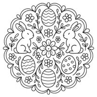 Vorschau - Mal- und Bastelvorlagen - Ausmalbilder Frühling Mandala - Seite 2