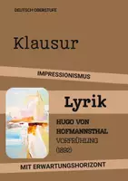 Vorschau - Arbeitsblätter - Materialpaket Klausuren Deutsch Oberstufe: Lyrik der Jahrhundertwende & Impressionismus inkl. Erwartungshorizonten - Seite 1