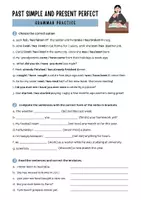 Vorschau - Arbeitsblätter - Past Simple and Present Perfect Practice Worksheet - Deckblatt