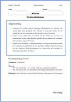 Vorschau - Arbeitsblätter - Klausur Deutsch Oberstufe: Impressionismus Lyrik – Max Dauthendey "Die Amseln haben Sonne getrunken" inkl. Epochenvergleich Naturalismus - Seite 1
